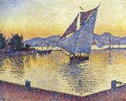 Paul Signac port at sunset France oil painting artist